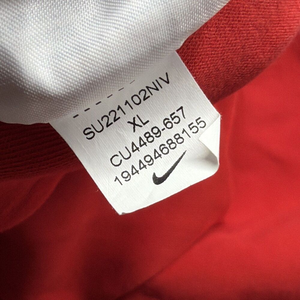 Nike Tech Fleece Full Zip Hoodie Red Black CU4489-657 - Men's Size XL - Picture 8 of 8